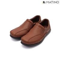 ราคา MATINO SHOES รองเท้าชายหนังแท้ รุ่น MC S 1504M BLACK BROWN TORO (14348967204)