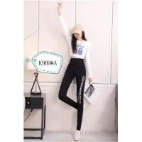 ราคา กางเกงเลคกิ้งขายาว ผ้านิ่มมาก ยืดได้เยอะ ขายาว 5 ส่วน K987 (16492448947)