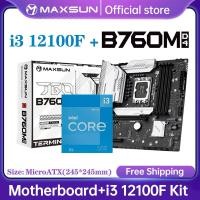 ราคา MAXSUN Gaming เมนบอร์ดชุด Terminator B760M D4 Mainboard พร้อม CPU In I3 12100F ไม่มี Cooler ส่วนประกอบคอมพิวเตอร์ใหม่ (19622179195)