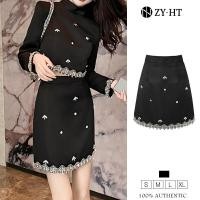 ราคา ZY HT EraVogue ชุดเซ็ท 2 ชิ้น ผญ เสื้อแขนยาว กระโปรง เดรสผู้หญิง สีดำ เดรสทำงาน เดรสไฮโซ ชุดออกงาน ชุดไปงานแต่ง 70060 (20824371106)