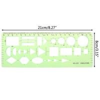 ราคา UNDERGR นักเรียนก็อก โปร่งใสโปร่งใส หลายรูปทรง วงกลมเป็นวงกลม วงรีทรงรี สเตนซิล ไม้บรรทัดโค้งมน ไม้บรรทัดรูปทรงเรขาคณิต ไม้บรรทัดวาดภาพวาด ไม้บรรทัดเทมเพลต (20465578407)