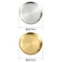 ราคา แผ่นสแตนเลสเกาหลี ถาดสแตนเลส จานสแตนเลส 304ไทเทเนียม จานสแตนเลสเกาหลี สไตล์เกาหลี จานขนม สีทอง หลากหลายขนาด แข็งแรงทนทาน (19582028761)