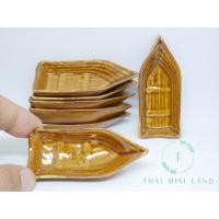 ราคา เรือซาซิมิจิ๋ว ความยาว 6 6 5 ซม จานเซรามิค จานใส่อาหารปั้นจิ๋ว จาน จานจิ๋ว ของจิ๋ว ของตกแต่ง (17444994854)