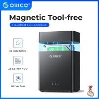 ราคา ORICO ช่องคู่แม่เหล็ก ประเภท3 5นิ้วฮาร์ดไดรฟ์ Enclosure USB3 0 To SATA3 0 3 5 HDD Support UASP 12V4A Power MAX 20TB (19427574713)