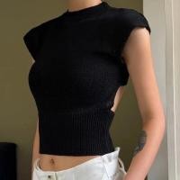 ราคา เสื้อไหมพรมแขนกุดสีพื้น เว้าหลังผ้าไหมพรมนิ่ม สินค้าพร้อมส่ง 40022 C (19889145869)