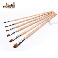ราคา Jowoart Zhouxinxing ขนพังพอน 6 pcs Beech แปรงไม้ Art ชุดปากกาภาพสีน้ำมันสีน้ำชอล์กน้ำอะคริลิคอุปกรณ์วาดภาพแปรง (19501498349)