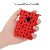 ราคา เคสซิลิโคนกันตกแบบพกพาฝาครอบป้องกันฮาร์ดไดรฟ์ผิวฮาร์ดดิสก์ SSD แบบพกพาสำหรับ Samsung T7การสัมผัส (20245161290)