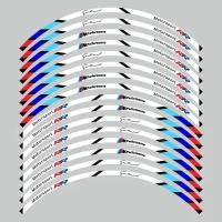 ราคา 16Pcs วงล้อรถยนต์สติกเกอร์17 18 แถบรถจักรยานยนต์ขอบสะท้อนแสงเทป Motorbike Auto Decals สำหรับ Kawasaki Honda Yamaha BMW (8250223067)