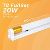 ราคา ชุดหลอดไฟLED พร้อมราง หลอดไฟ T8 หลอดไฟ ชุดราง เปลี่ยนหลอดได้ สว่าง 6500K (21381078510)