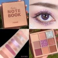 ราคา อายแชโดว์ NOVO Notebook Eyeshadow Palette 9 colors พาเลททาตา 9 สี เนื้อแมทผสมชิมเมอร์ กลิตเตอร์ สีสวย เนื้อเนียนดี กันน้ำ ติดทนนาน ลุคสาวเกาหลี (9465388341)