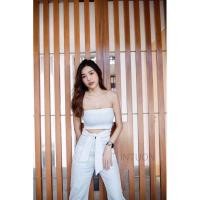 ราคา C22 setเกาะอกผูกเอว กางเกงขาม้า เซตเกาะอกผ้าร่อง ชุดเซ็ทกางเกงขายาว เซ็ทผ้าร่องใหญ่ setเกาะอก (20481417628)