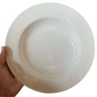 ราคา จานเซรามิค จานหลุม จานสปาเก็ตตี้ ขนาด 9 5 นิ้ว ใบใหญ่ ceramic plate จานแบ่ง จานหลุมเซรามิค จานชามราคาถูก เข้าไมโครเวฟได้ (21147763277)