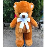 ราคา ตุ๊กตาหมีผูกโบว์ใหญ่ ตัวใหญ่มาก ขนาด 100 cm ผ้าขนยาวนุ่ม (15936886259)