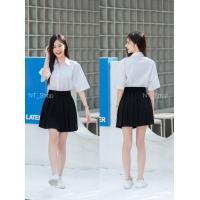ราคา กระโปรงพลีทเอวขอบ กระโปรงนักศึกษาพลีท จีบใหญ่ จีบทวิส ยาว16 18 ผ้านาโน (21128819407)