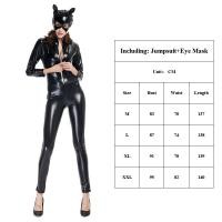 ราคา ชุดจั๊มพ์สูทคอสเพลย์แบทแมนสำหรับผู้ใหญ่มาชุดซุปเปอร์ฮีโร่บอดี้สูทหนังเคลือบแลคเกอร์สำหรับผู้หญิงชุดแม่มดชุดแวมไพร์ฮาโลวีนที่น่ากลัว (20136074941)