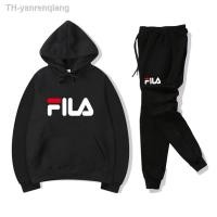 ราคา เสื้อแจ็กเกต FILA ผู้ชายผู้หญิงคู่แจ๊กเก็ตเสื้อยืดคลุมด้วยผ้าเสื้อ กางเกงขายาวกีฬาชุดสวมแจ๊กเก็ต Christmas Gift (10013023930)