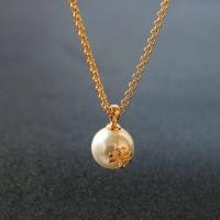 ราคา Tory Burch แฟชั่นสร้อยคอชุบทองโลหะขนาดเล็กประกบโซ่วิทยาลัยสไตล์สร้อยคอมุกเครื่องประดับหญิง high quality (16985211611)