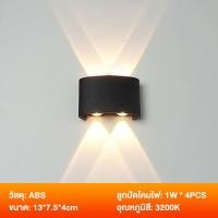 ราคา ไฟติดผนัง โคมไฟติดผนังกลางแจ้ง โคมไฟตั้งโต๊ะ โคมไฟอ่านหนังสือ โคมไฟกิ่งนอก สีดำ โคมไฟ LED สีเหลืองอบอุ่น (20582535757)