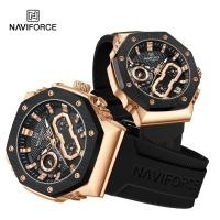 ราคา NAVIFORCE นาฬิกาข้อมือกันน้ำกีฬาลำลองนาฬิกาสำหรับสุภาพบุรุษและสุภาพสตรีสำหรับทุกเพศสายซิลิโคนโครโนกราฟนาฬิกาข้อมือวันที่เจิดจรัสแสดงแบรนด์ของแท้ (20946977504)
