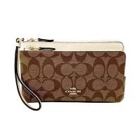 ราคา Coach outlet ของเเท้ กระเป๋าสตางค์คล้องมือใหญ่ 2 ซิป COACH DOUBLE ZIP WALLET คล้องมือใหญ่ 2 ซิป (19775321750)