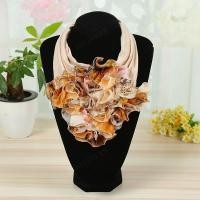 ราคา basevv ผ้าพันคอแบบสวมหัวหลากหลายแบบหญิงล้วนตรงปกดอกไม้ปลอมผ้าพันคอ (19582291018)