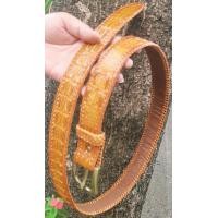 ราคา เอกบุรุษเช่นคุณ สวย หรู เป็นหนังกระดูกคู่ สีแทนสดไสCrocodile เข็มขัดหนังจระเข้ (21036987889)