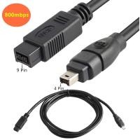 ราคา Firewire IEEE 1394สาย9PIN TO 4PIN 1394B 400ถึง800สาย Firewire 1 8เมตร400 Mbps ความเร็วทองแดงชุบทองแดงสำหรับ DV (5220800020)