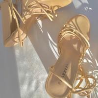 ราคา FLAT2112 FS0009 CAPELLINI STRAP HEELS รองเท้าส้นสูง รองเท้าเสริมส้น (16201917999)