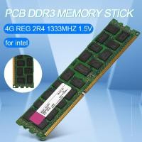ราคา 4GB DDR3 Ram Memory REG 1333MHz PC3 10600 1 5V DIMM 240 Pins for Intel Desktop RAM Memoria (12952388002)