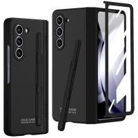 ราคา YIQIAN สําหรับ Z Fold 5 S ที่ใส่ปากกาและ Stylus เคส สําหรับ Samsung Galaxy Z Fold 5 บางเคส ป้องกันลายนิ้วมือ Matte PC Z พับ 5 เคสโทรศัพท์ ในตัวป้องกันหน้าจอ การป้องกันบานพับ Samsung Z พับ 5 5g ปลอก (2