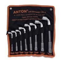 ราคา ANTON ประแจ ปากตาย ข้างบล็อก บล็อกL 8ตัวชุด CR V (8870495157)