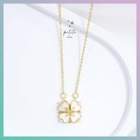 ราคา petite by PRAKYRE Four Marble Heart Adjustable Necklace สร้อยคอใบไม้ 4 ใบนำโชค และหัวใจเรียงประดับด้วยหินอ่อน (20801191718)