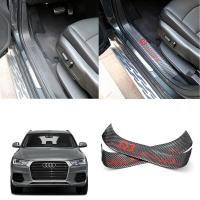 ราคา ฝาครอบชายบันไดแถบติดขอบประตูรถยนต์ทำจากคาร์บอนไฟเบอร์4ชิ้นกันรอยขีดข่วนสติ๊กเกอร์ติดผนังป้องกันรอยขีดข่วนสำหรับรถ Audi A3 A4 A5 A6 A7 A8 Q3 Q5 Q7 R8 RS4 RS5 RS6 RS7 TT TTS Quattro (20219995118)