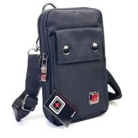 ราคา Chinatown Leather กระเป๋าผู้ชาย ผ้า ร้อยเข็มขัด สะพาย สีดำ มือถือใหญ่ Dakar 3 ซิปยื่น (12584035094)