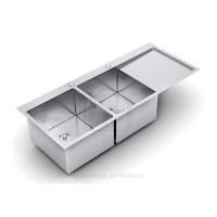 ราคา อ่างล้างจาน ยี่ห้อ LTP รุ่น Cubism DT12050 อ่างล้างจานสแตนเลส 2 หลุม 1 ที่พักจาน ซิงค์ล้างจานสแตนเลส sink (7886177971)