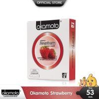 ราคา Okamoto Strawberry 53 มม กลิ่นสตรอเบอร์รี่หอมหวาน กระชับสรีระท่านชายพอดี (18346173836)