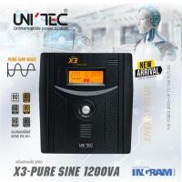 ราคา New X3 Puresine 1200VA 840W รุ่นใหม่สุด เพียวซาย100 UPS for GAMING PS4 iMac PSU80 ประกัน 2 ปี (16493977008)