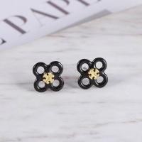 ราคา Tory Burch ต่างหูแฟชั่นต่างหูหมุดแบบเรียบต่างหูสำหรับเดินทางประจำวันขนาดเล็กแบบฝังป้ายสี่เหลี่ยมเคลือบเงารูปใบโคลเวอร์สี่แฉก high quality (17819928644)