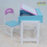 ราคา Baanmainicha โต๊ะเขียนเด็ก โต๊ะนักเรียนอนุบาล ไม้ยางพารา Size 56x46x58 cm บ้านไม้ณิชา (10522297961)