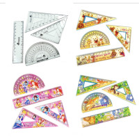ราคา ยกโหล ชุด 4 ชิ้น ครึ่งวงกลม ชุดเรขาคณิต ไม้บรรทัด พร้อมส่ง (18972878463)