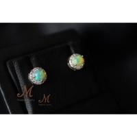 ราคา Meena Gems ต่างหูพลอยแท้โอปอล ตัวเรือนเงินแท้ พลอยแท้เสริมดวง จัดส่งฟรี (20386142217)