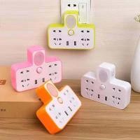 ราคา ปลั๊ก 3 ตา พร้อมช่องเสียบ USB ปลั๊กเพิ่มช่องเสียบผนัง ปลั๊กชาร์จโทรศัพท์ ปลั๊กเพิ่มช่อง Smart Adapter 4ช่อง 2 สวิทต์ 2USB2 1A ชาร์จ (8475276299)