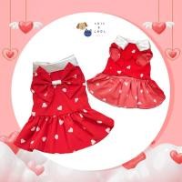 ราคา ชุดคู่หมาแมว เสื้อหมา เสื้อแมว ชุดเดรสหมาแมว สีแดงลายหัวใจ (21290549883)