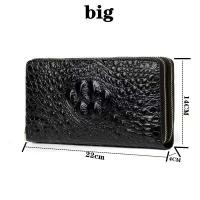 ราคา Mens wallet long crocodile pattern double zipper Mobile phone bag High capacity business mens bag multi function fashion 599 (13309315391)