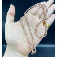 ราคา สร้อยนาค pink gold สวมหัวได้ 24 นิ้ว (21318140763)