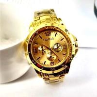 ราคา Authentic ROSRA couple Dongda retro couple round three eye quartz watch for men and women watch tide local gold temperament casual watch BYUE (20182575661)