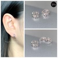 ราคา ส่งไว ต่างหูห่วงเล็กใบมะกอกสีเงิน 8 mm (20044397095)