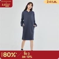 ราคา GIORDANO Women Dresses Half Button Smooth Soft Dresses Simple Basic Solid Color Windproof Fashion Casual Hooded Dresses 05463854 (20237549115)