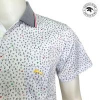 ราคา Jaguar เสื้อยืดโปโล ผู้ชาย แขนสั้น สีขาว ผ้าพิมพ์ลาย มีกระเป๋า JAY 657 WT (18890519610)