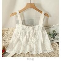 ราคา เสื้อกล้ามสายเดี่ยวลูกไม้แต่งพู่มีเชือกผูกโครเชต์ฉลุลายสำหรับคนตัวเล็กสวยหวานแบบใหม่ฤดูร้อน2023เสื้อผู้หญิงแบบสั้น (20138365231)